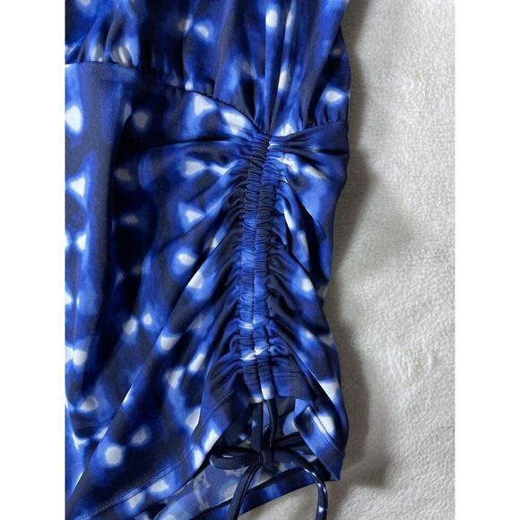 Athleta Mashiko Side Scrunch Tankini Size 36 B/C Blue #211824 Swim Suit Top - Picture 4 of 10